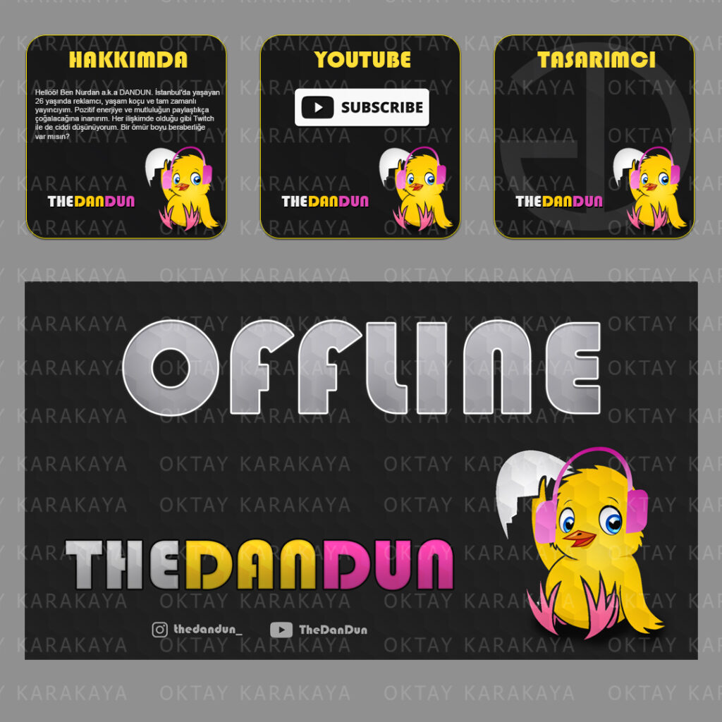 Twitch TheDanDun için Panel ve Offline Çalışması